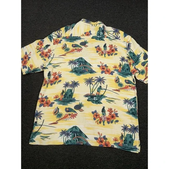 Tommy Bahama Shirt Men's XL Floral Hula Girl Hawaiian Silk Aloha Tropical Relax - Picture 3 of 8